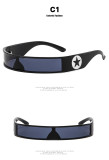 Star five-pointed star conjoined narrow frame sunglasses bar jump sunglasses