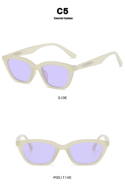 Cat's eye sunglasses, sunglasses, red street photo, anti-ultraviolet sunglasses