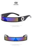 Star five-pointed star conjoined narrow frame sunglasses bar jump sunglasses