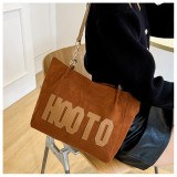 Single-shoulder canvas bag Large capacity commuting tote bag