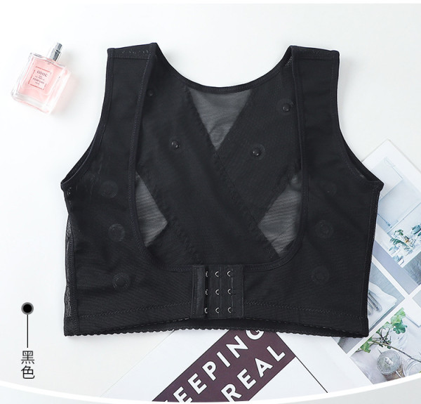Women's correction device with hunchback sitting posture correction device with auxiliary breast, body-building underwear, chest support, gathered vest
