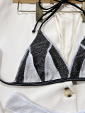 Split swimsuit sexy stitching bikini