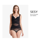 Triangle breasted one-piece body shaping clothes, waist shrinking, chest supporting, body shaping clothes, women's postpartum adjusted slimming underwear
