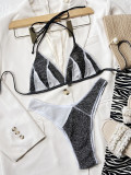 Split swimsuit sexy stitching bikini