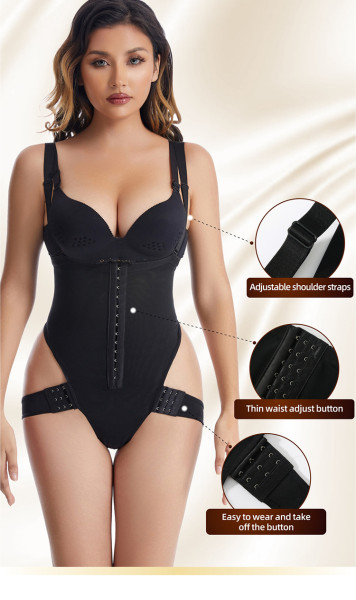 One-piece high-waisted waistband pants, plump buttocks, large size body shaping pants, buttoned waist waist, buttocks, and buttocks
