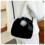Fairy plush bag handbag lovely plush women's bag shoulder messenger bag
