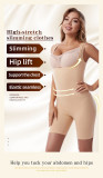 One-piece vest with waistband and buttocks
