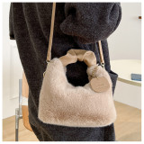 Fairy plush bag handbag lovely plush women's bag shoulder messenger bag