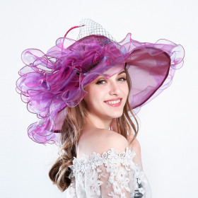 Wool basin hat Fashion flower fisherman hat Warm felt top hat