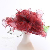 Wool basin hat Fashion flower fisherman hat Warm felt top hat