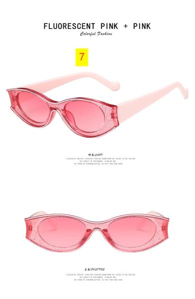 Concave contrast sunglasses Oval personality glitter sunglasses Sunglasses