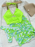 Tie-dyed swimsuit Bikini swimsuit Women's split swimsuit