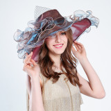 Wool basin hat Fashion flower fisherman hat Warm felt top hat