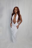 Wavy sexy breast binding dress