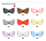 Future technology sense oversized sunglasses punk mask sunglasses vintage one-piece Y2K fashion sunglasses