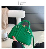Solid color rhombus handbag casual one-shoulder cross-body shell bag