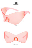 Future technology sense oversized sunglasses punk mask sunglasses vintage one-piece Y2K fashion sunglasses