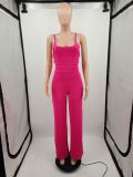 Tank top leaky back casual sports speaker two-piece set
