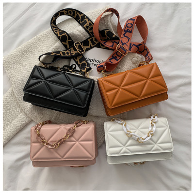 Leisure bag Small square bag Simple broadband messenger bag