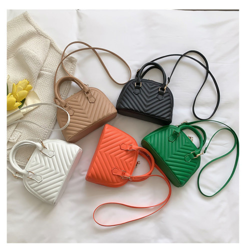 Solid color rhombus handbag casual one-shoulder cross-body shell bag