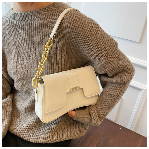 Simple texture, temperament, commuting chain, underarm bag, shoulder bag, small square bag