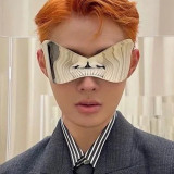Future technology sense oversized sunglasses punk mask sunglasses vintage one-piece Y2K fashion sunglasses