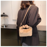 High-grade plush carrying bag, plush bag, versatile and small plush messenger bag
