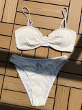 Pure white special fabric sexy bikini