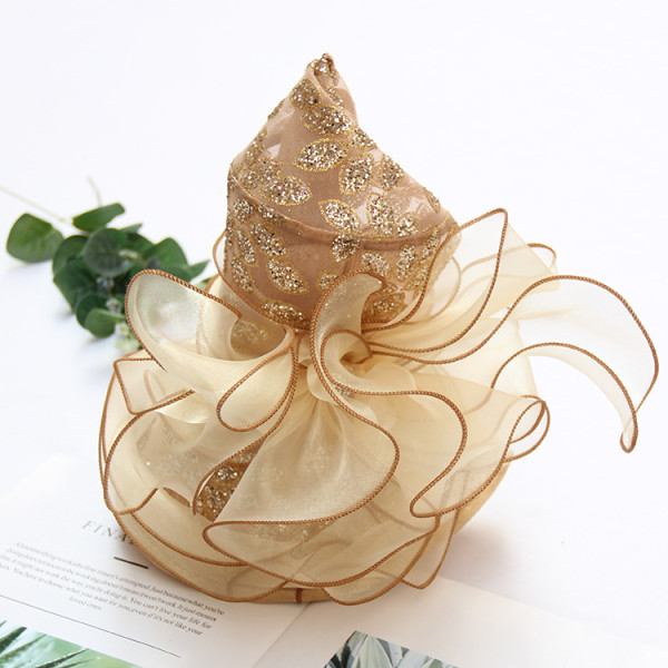 Large brim organza sandal, hot diamond flower sunshade hat, female summer seaside sunscreen sun hat, chiffon net hat