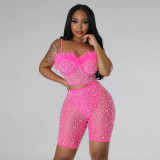 Sexy perspective sling hot drill two-piece set