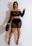 Beach suit hollow-out knitting holiday hand hook strap sunscreen suit