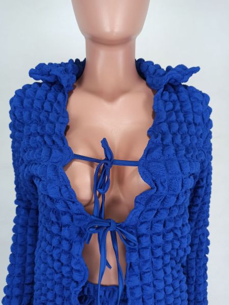 Fashion casual cardigan strap two-piece set