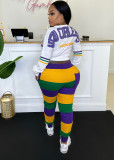 Casual positioning printing two-piece set