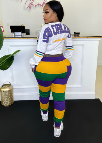 Casual positioning printing two-piece set