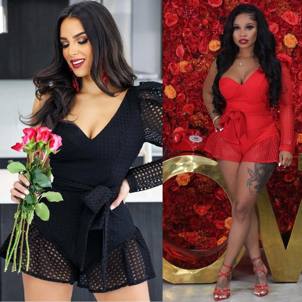 Women's fashion sexy bra style one-sided sleeve mesh sasha jumpsuit