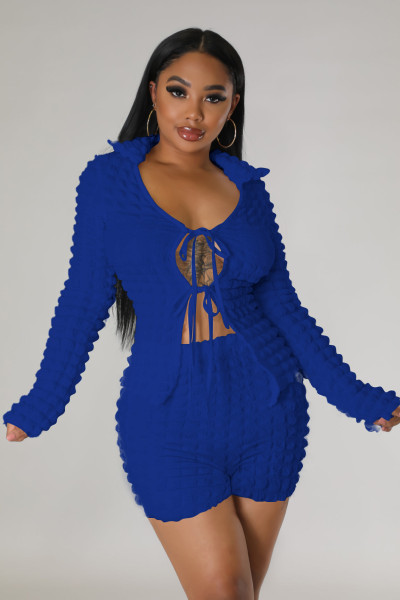 Fashion casual cardigan strap two-piece set