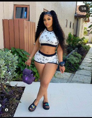 Women's sexy waist fitting vest and shorts letter print suit