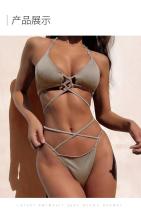 Sexy Bikini Gather Split Swimwear
