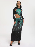 Sexy slim drop print skirt
