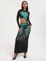 Sexy slim drop print skirt