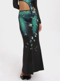 Sexy slim drop print skirt