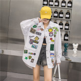 Irregular washed denim fashionable foreign jacket
