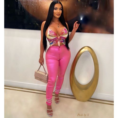 Sexy sequin color top