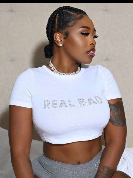 Sexy summer new pullover round neck letter short sleeve T-shirt