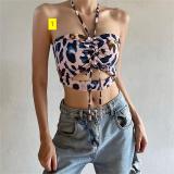 Wear more basic print spring and summer hot girls' slim and versatile short top