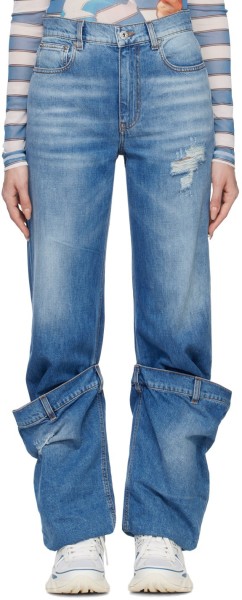Featured embroidered jeans