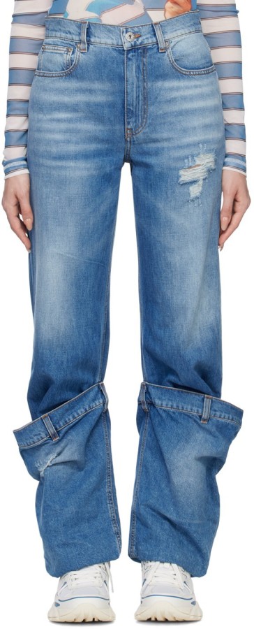 Featured embroidered jeans