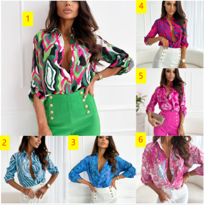 Fashion new long-sleeved printed shirt