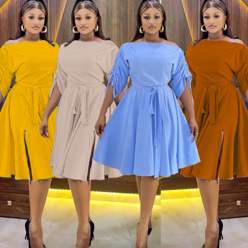 Large Women's Commuter Solid Swing Dress