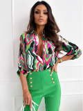 Fashion new long-sleeved printed shirt